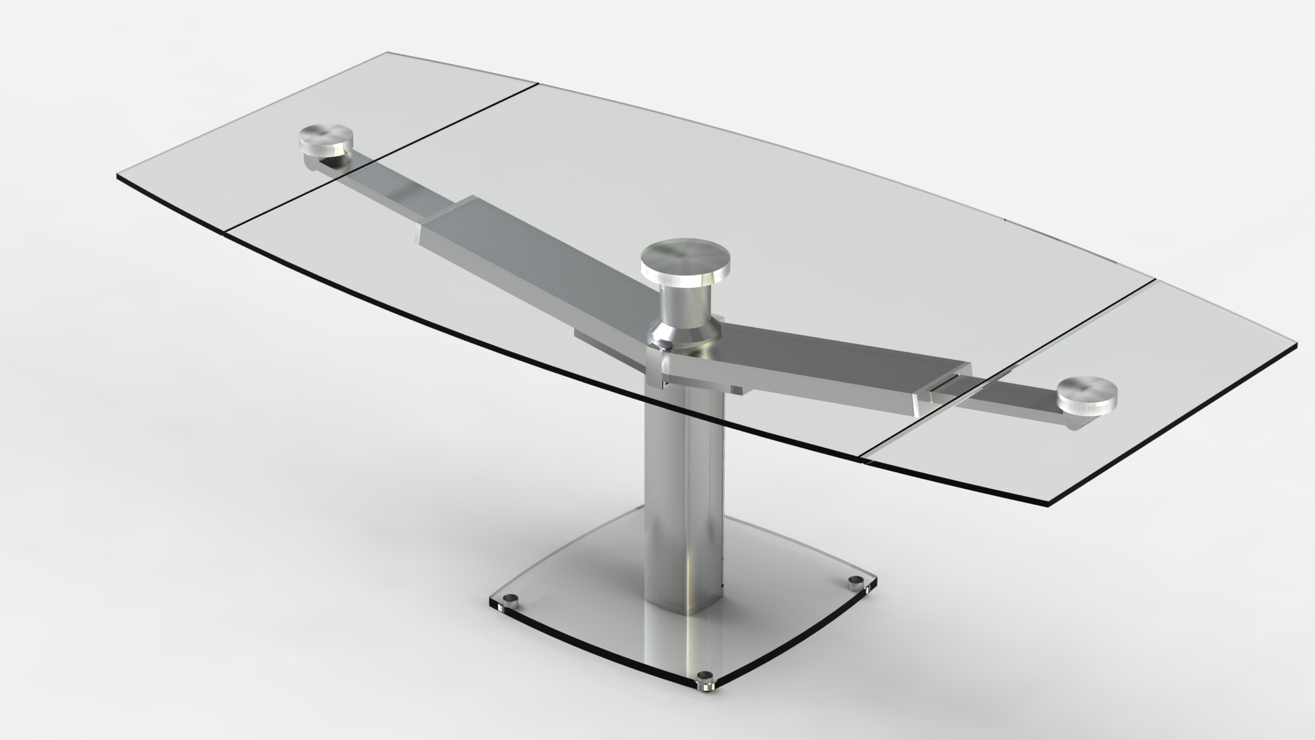 table contemporaine verre avec rallonge
