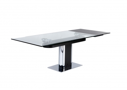 table en verre avec rallonge design