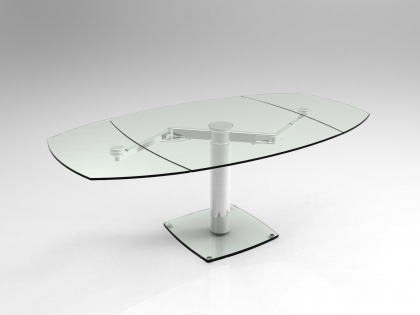 table verre trempe extensible